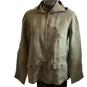 St. Tropez Green Linen Jacket. M